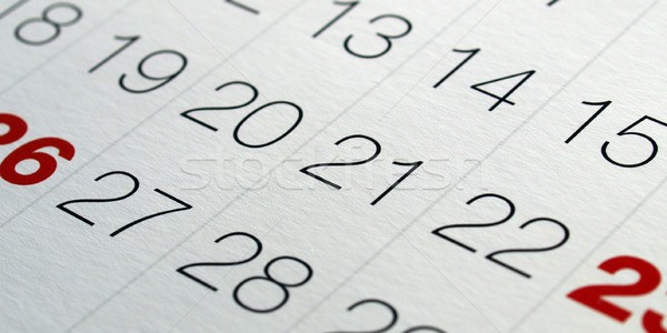 Kalender detail pagina data tijd datum Stockfoto © claudiodivizia