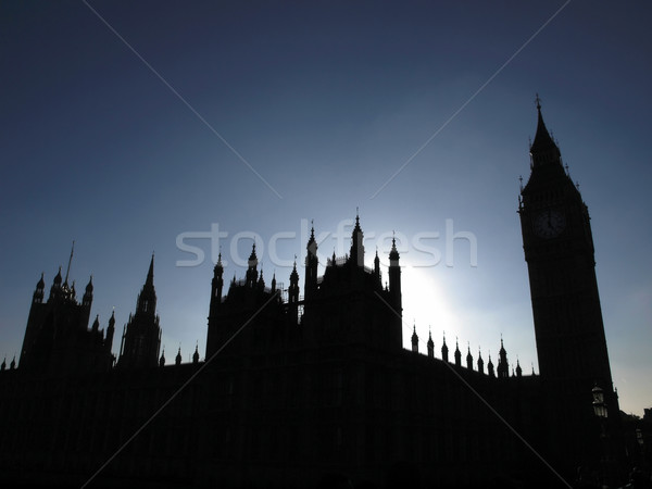 Foto d'archivio: Case · parlamento · goth · notte · view · silhouette