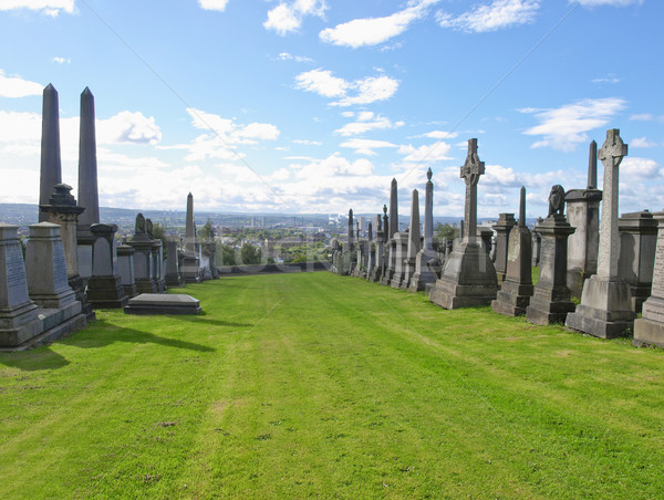 Glasgow Gotik bahçe mezarlık İskoçya Stok fotoğraf © claudiodivizia