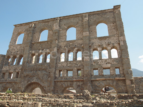 Stok fotoğraf: Roma · tiyatro · ören · dağ · bağbozumu · oynamak