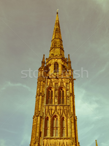 Retro looking Coventry Cathedral Stock photo © claudiodivizia