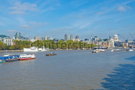 Fluss Thames London Panorama Ansicht Wasser Stock foto © claudiodivizia