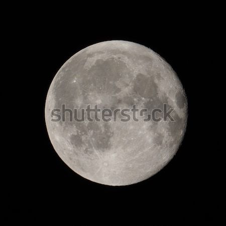 Luna llena cielo noche oscuro satélite telescopio Foto stock © claudiodivizia