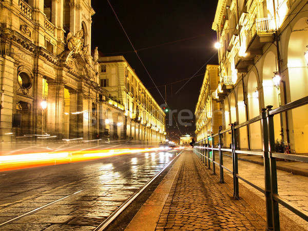 Oude centraal barok straat torino Stockfoto © claudiodivizia