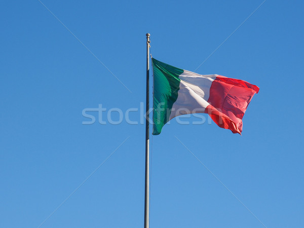 Foto stock: Bandeira · italiana · Itália · bandeira · branco · objeto