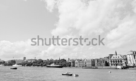 Imagine de stoc: Râu · tamisa · Londra · panoramic · vedere · nori