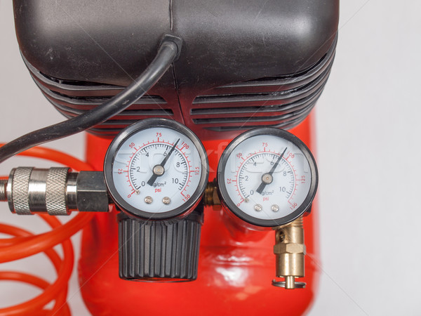 Air compressor manometer Stock photo © claudiodivizia