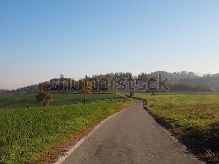 Stockfoto: Heuvel · landschap · panorama · heuvels