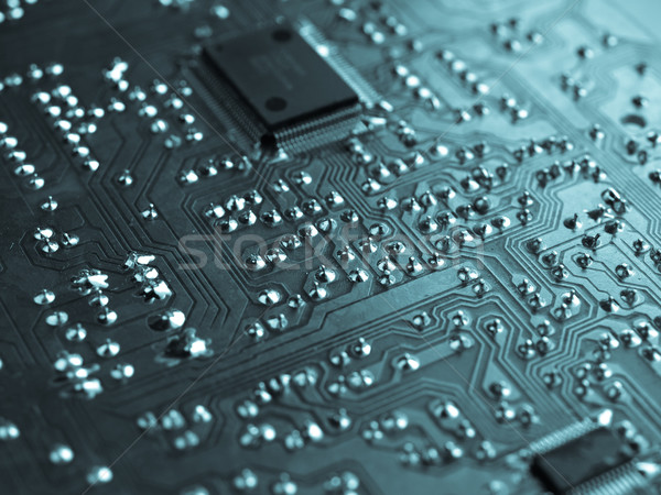Stockfoto: Afgedrukt · circuit · detail · elektronische · printplaat · cool