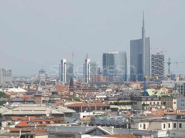 Milánó Olaszország kilátás város Milánó épület Stock fotó © claudiodivizia