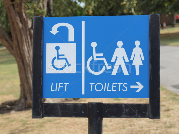 Lift and toilets sign Stock photo © claudiodivizia