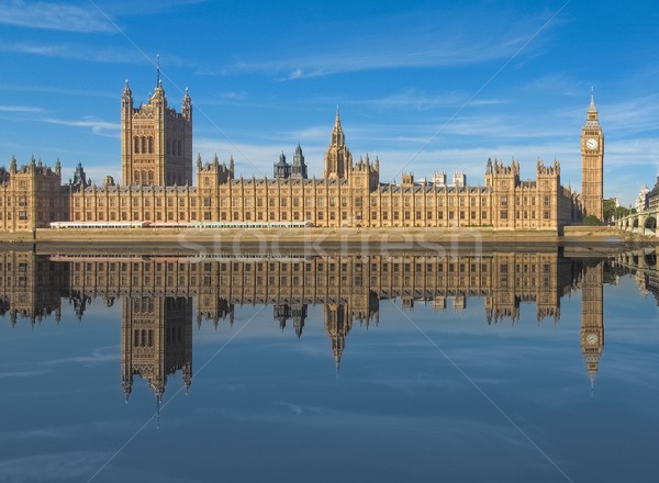 домах парламент большой Бен Вестминстерский дворец Лондон Сток-фото © claudiodivizia