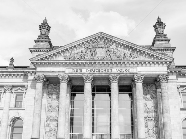 Berlín casas parlamento Alemania blanco negro negro Foto stock © claudiodivizia