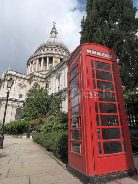 Stock photo: London telephone box