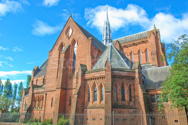 Glasgow Kirchengebäude Bau Design Kirche Stein Stock foto © claudiodivizia