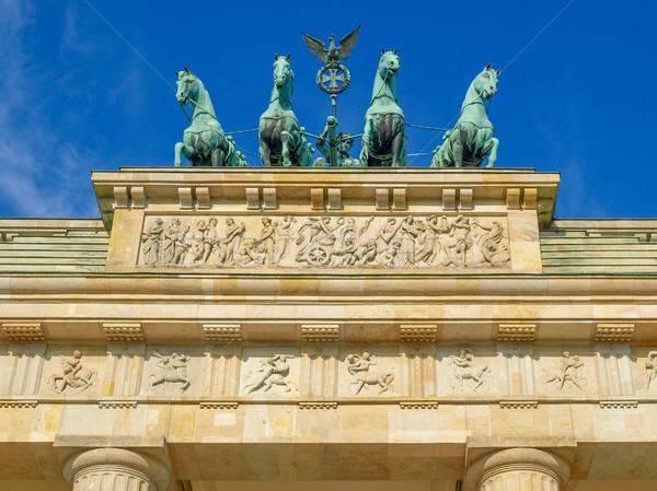 Berlin Allemagne statue porte carré Porte de Brandebourg Photo stock © claudiodivizia