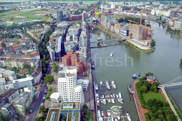 Duesseldorf mediahafen harbour Stock photo © claudiodivizia