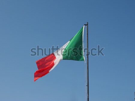 [[stock_photo]]: Drapeau · italien · Italie · pavillon · blanche · objet