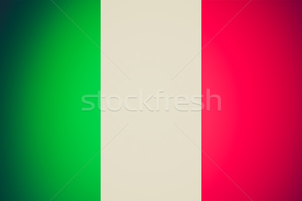 [[stock_photo]]: Rétro · Rechercher · drapeau · italien · vintage · regarder · officielle