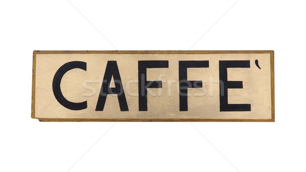 Caffe sign Stock photo © claudiodivizia