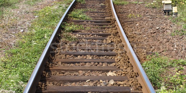 Stock photo: Railway railroad tracks