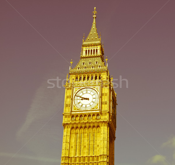 Rétro regarder Big Ben vintage Rechercher maisons [[stock_photo]] © claudiodivizia