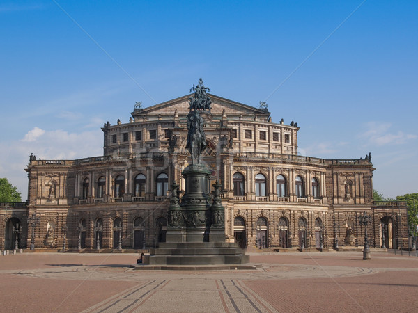 Дрезден опера дома оркестра реке архитектура Сток-фото © claudiodivizia