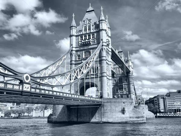 Tower Bridge Londres rivière thames élevé dynamique Photo stock © claudiodivizia