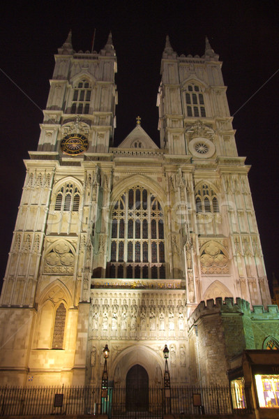 Westminster abbaye église Londres nuit vue [[stock_photo]] © claudiodivizia