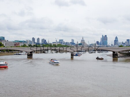 ストックフォト: 川 · テムズ川 · ロンドン · パノラマ · 表示 · 塔
