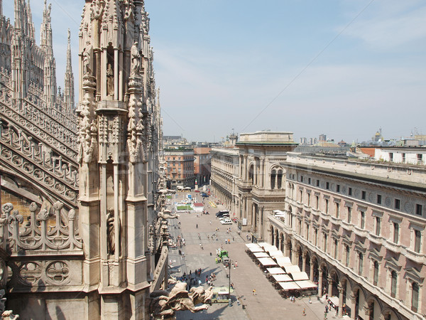Milan Italie vue ville bâtiment Photo stock © claudiodivizia