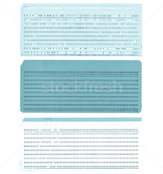 Perforado tarjeta vintage ordenador almacenamiento de datos fresco Foto stock © claudiodivizia