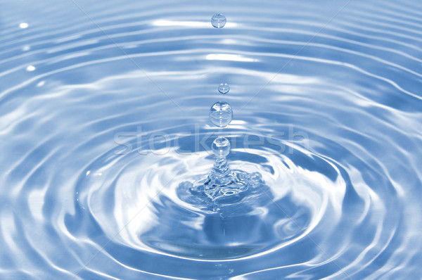 Waterdruppel druppel Blauw water zee oceaan Stockfoto © claudiodivizia