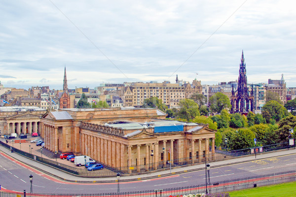 Edinburgh kilátás város Skócia építészet Stock fotó © claudiodivizia