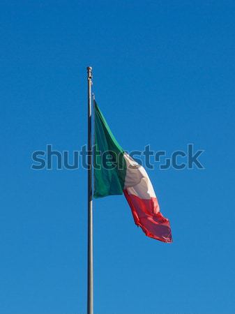 Foto stock: Bandeira · italiana · Itália · bandeira · branco · objeto