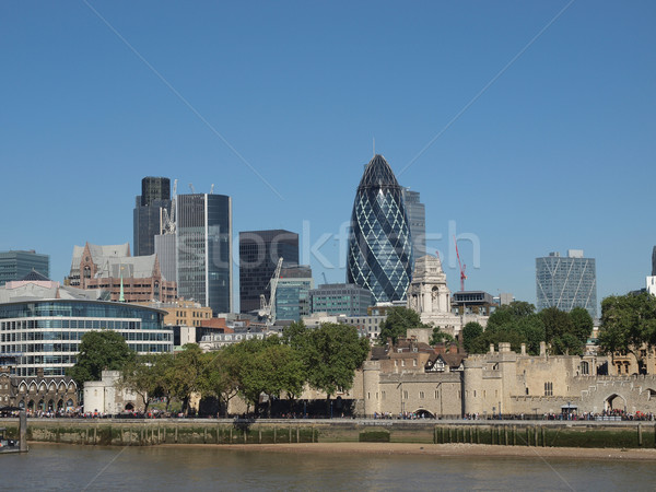 реке Темза Лондон панорамный мнение воды Сток-фото © claudiodivizia