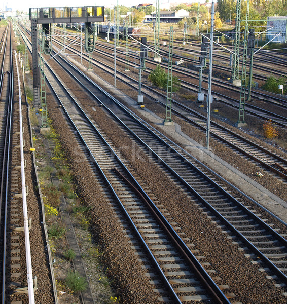 [[stock_photo]]: Chemin · de · fer · train · transport · route · ville