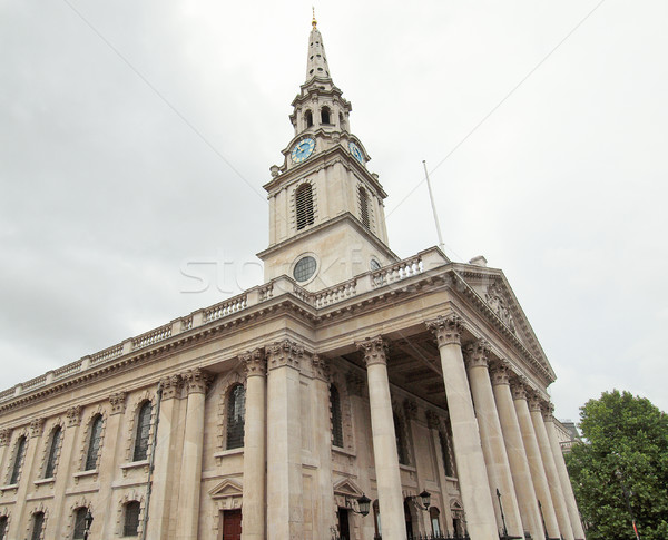 Stockfoto: Kerk · Londen · velden · vierkante · retro