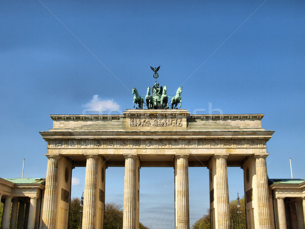 Berlijn Brandenburger Tor beroemd mijlpaal Duitsland hoog Stockfoto © claudiodivizia