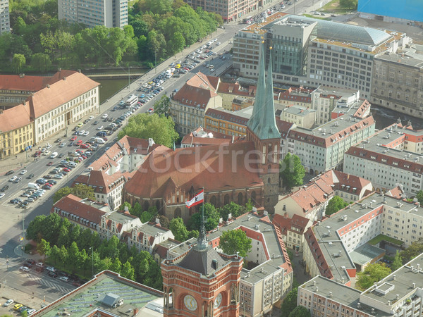 Berlin légifelvétel kilátás város Németország sziluett Stock fotó © claudiodivizia