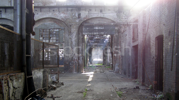 Aufgegeben Fabrik Ruinen industriellen Archäologie Arbeit Stock foto © claudiodivizia