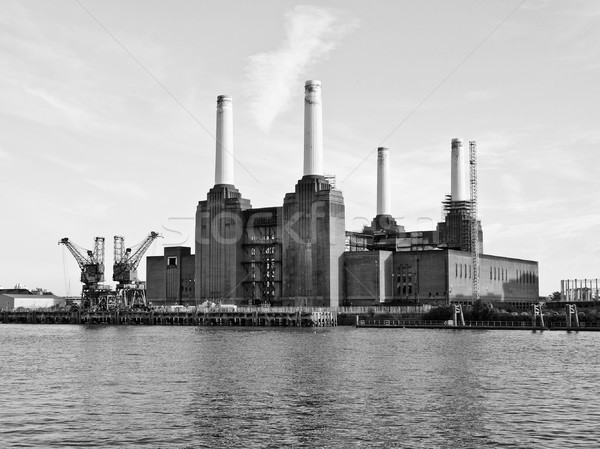 London elektromos erőmű Anglia ipari retro építészet Stock fotó © claudiodivizia