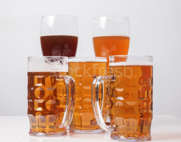 Sör sok szemüveg alkohol Németország sápadt Stock fotó © claudiodivizia