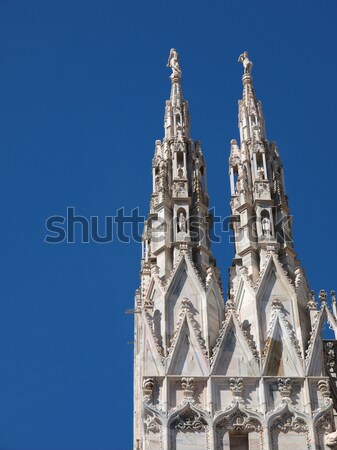 Milánó Milánó gótikus katedrális templom Olaszország Stock fotó © claudiodivizia