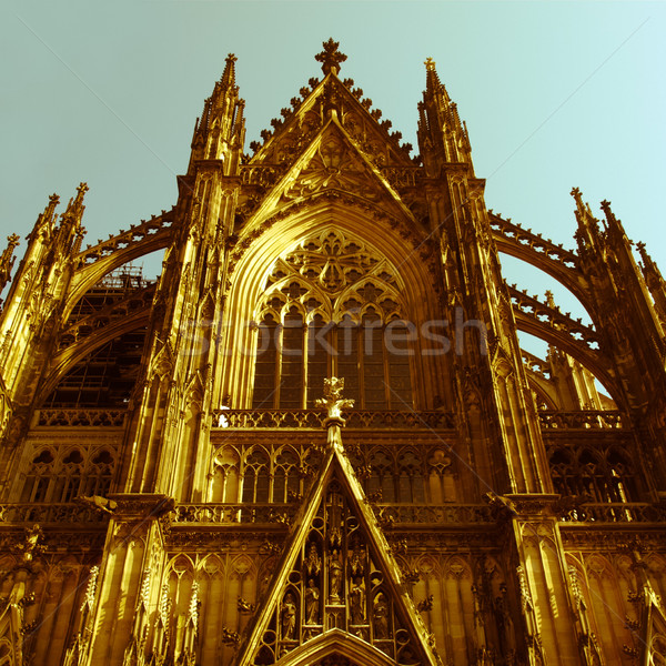 Retro looking Koeln Dom Stock photo © claudiodivizia
