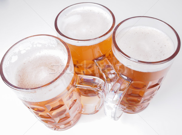 Világos sör sör sok nagy szemüveg Stock fotó © claudiodivizia