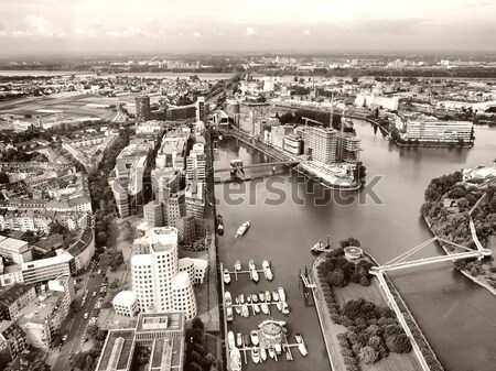 Duesseldorf mediahafen harbour Stock photo © claudiodivizia