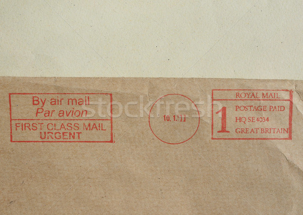 Foto stock: Urgente · primera · clase · aire · mail · negocios · carta