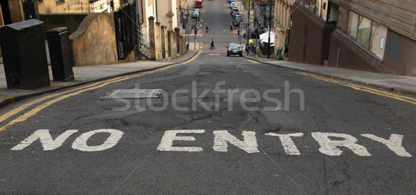 Glasgow tepe tipik dik sokak şehir Stok fotoğraf © claudiodivizia