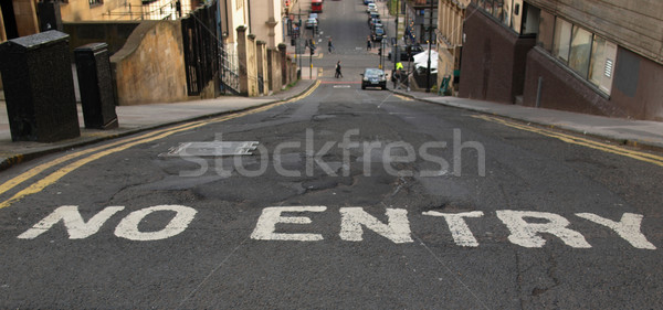 Glasgow heuvel typisch steil straat stad Stockfoto © claudiodivizia